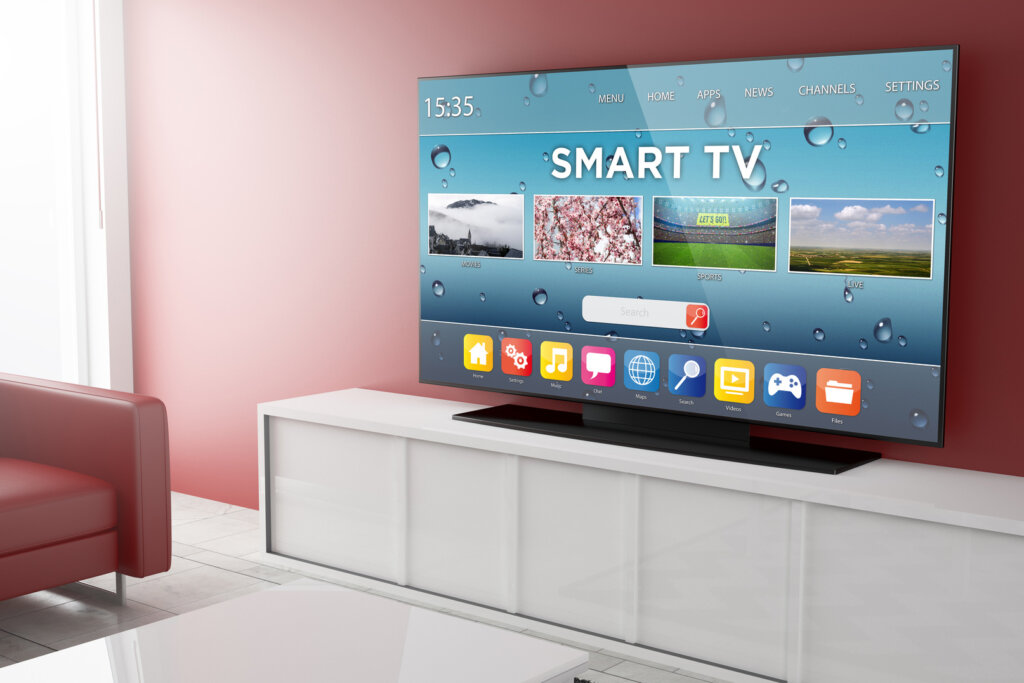 smart tv en woonkamer