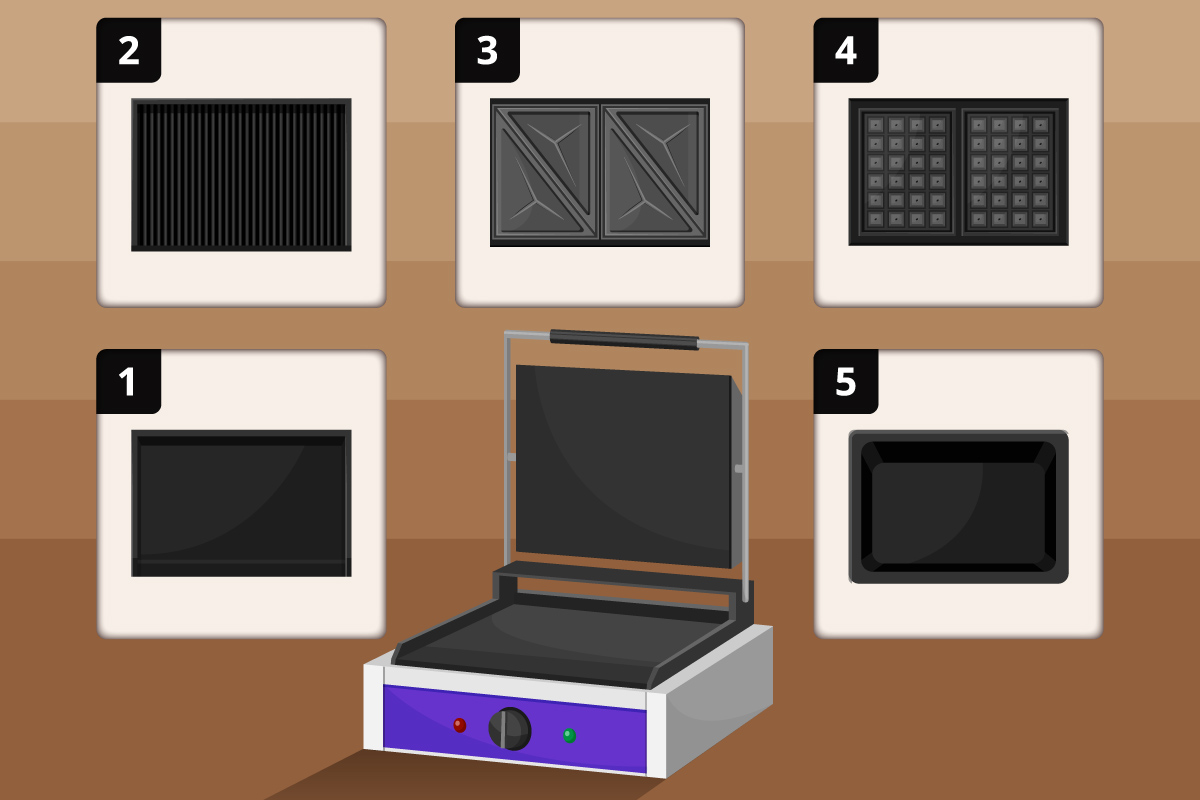 contactgrill grill plaat types