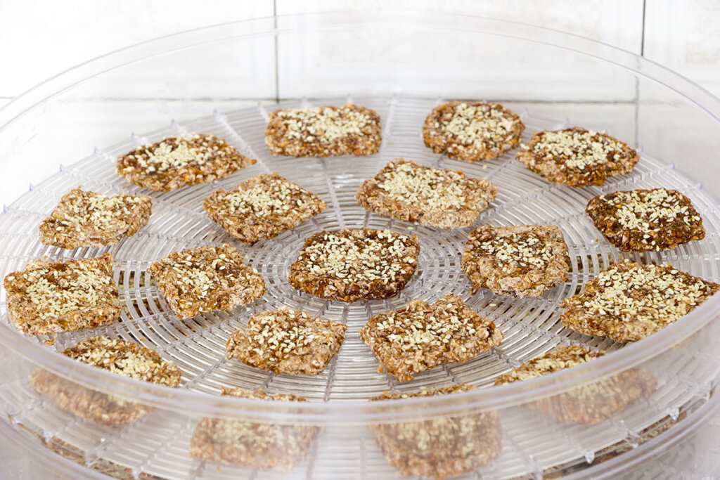 veganistische koekjes in dehydrator