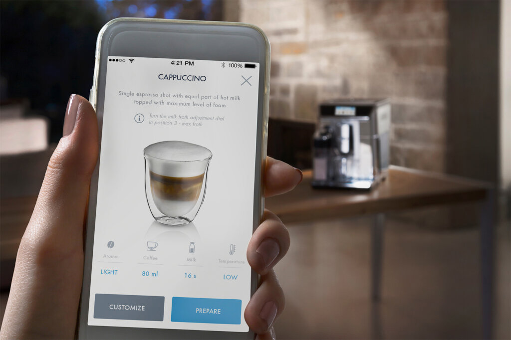 Volautomatische koffiemachines DeLonghi App