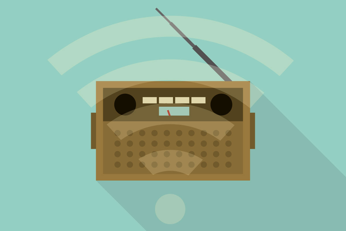 internetradio grafiek van een wlan geschikte radio