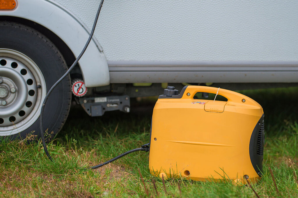 Generator staand voor caravan