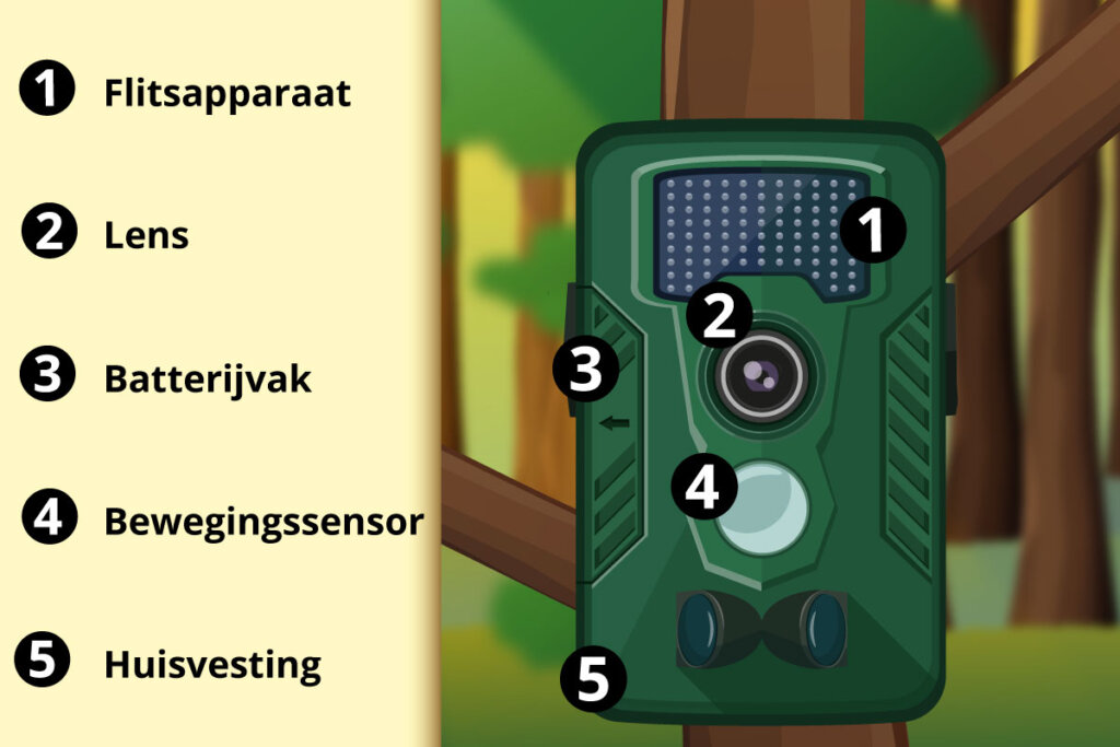 camera in het bos